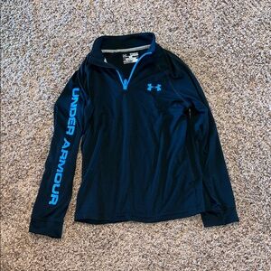 Under Armour Navy Quarter Zip with Blue Accents
